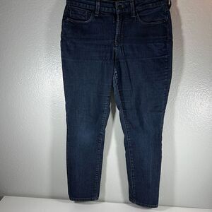 NYDJ Womens Alina Jeans Convertible Ankle Lift Tuck Technology Blue Dark Wash 6P